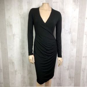 Banana Republic faux wrap jersey dress M
